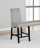 Stanton Velvet Upholstered Counter Chair Grey (Set of 2)